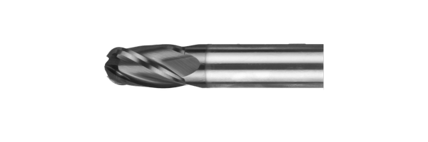 Фреза концевая цельная со сферическим торцом,  стандартной длины EMC 2-3-40-8 2.30-10 с покрытием