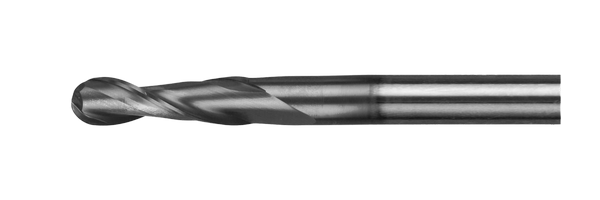 Фреза концевая цельная со сферическим торцом,  удлиненная EMCL12-12-110-45.4.30-03 с покрытием